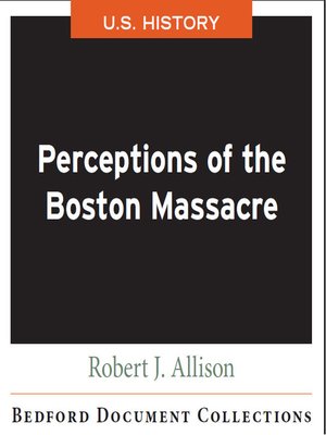 cover image of Perceptions of the Boston Massacre-U.S.